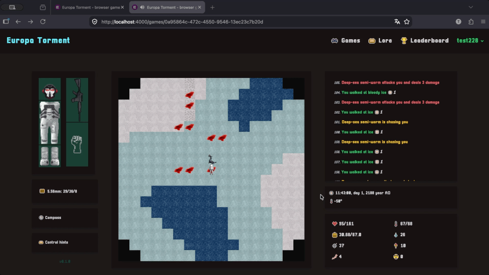 game screen